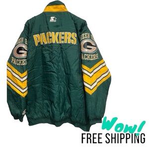 SALE! NFL authentic Green Bay Packers Starter jacket. XXL. Green/gold/white GR…